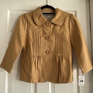 NWOT Sashimi Large Button Mustard Jacket
